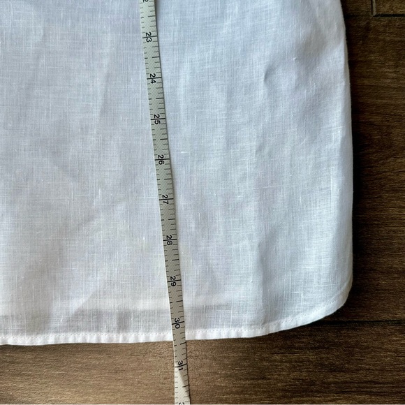 Chico’s 100% White Linen 3/4 Sleeve Button Down - Size 2 / US Size 12/14 - Picture 11 of 14